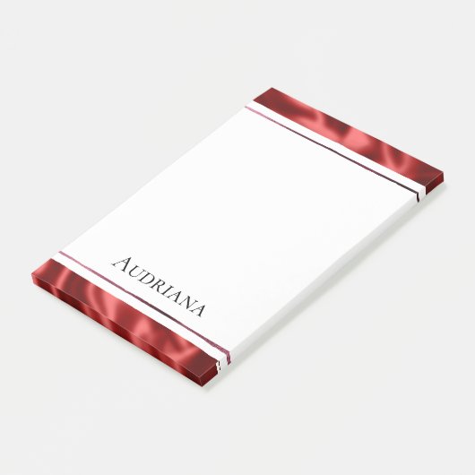 Passion Red Romantische Faux Satin Post-it® Notes (Schuin)
