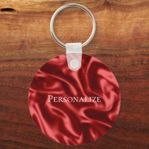 Passion Red Romantische Faux Satin Sleutelhanger