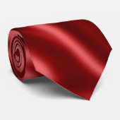 Passion Red Romantische Faux Satin Stropdas (Opgerold)