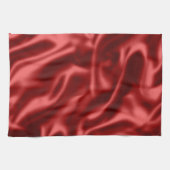 Passion Red Romantische Faux Satin Theedoek (Horizontaal)