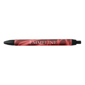 Passion Red Romantische Faux Satin Zwarte Inkt Pen (Voorkant)
