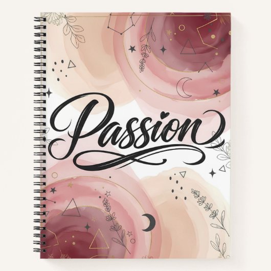 Passion Script | Elegant Minimalist Typography Notitieboek (Voorkant)