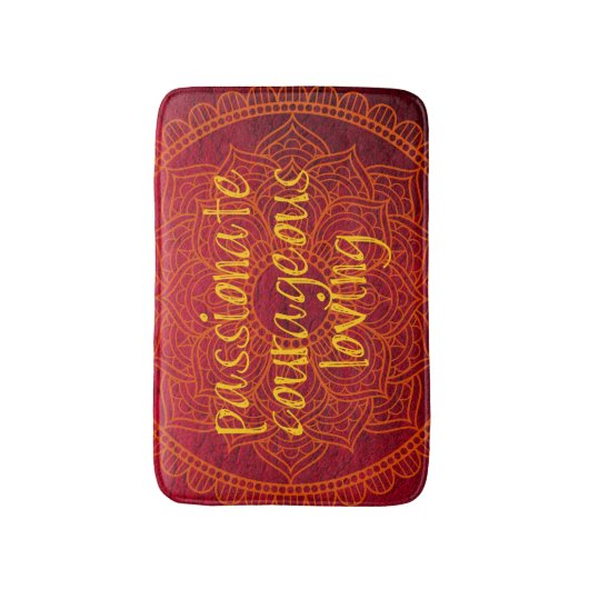 Passionaat moedig liefhebben badmat (Voorkant Verticaal)