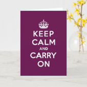 Passionaat Paars kalm houden en doorgaan Kaart (Gele Bloem)