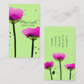 PASSIONAAT POPPY LIME GROEN VISITEKAARTJE (Voorkant / Achterkant)