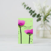 PASSIONAAT POPPY LIME GROEN VISITEKAARTJE (Staand voorkant)