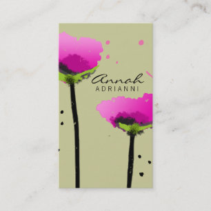 PASSIONAAT POPPY SAGE GROEN VISITEKAARTJE