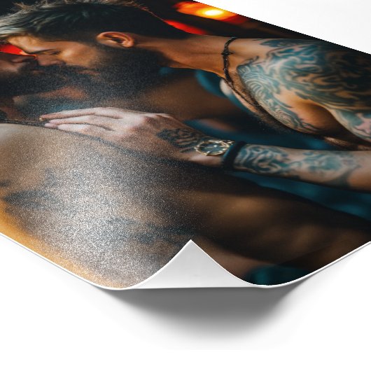 Passionate Connection – Intieme Tattooed Art voor  Foto Afdruk (Hoek)