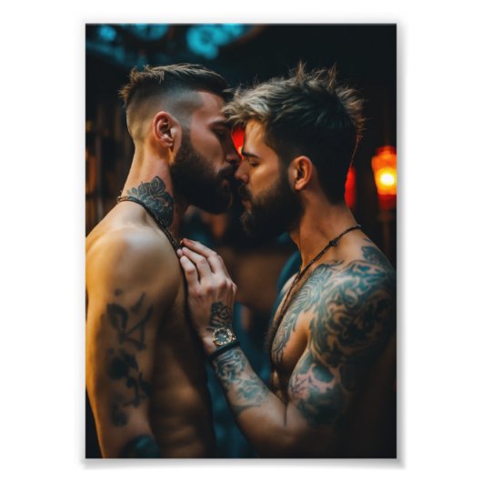 Passionate Connection – Intieme Tattooed Art voor  Foto Afdruk (Voorkant)