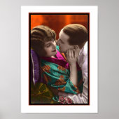 passionate couple in an embrace poster (Voorkant)
