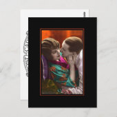 passionate couple vintage retro briefkaart (Voorkant / Achterkant)