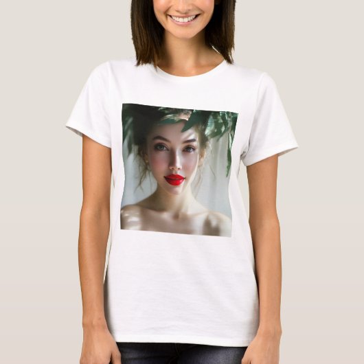 Passionate Crimson: Godin van de Dageraad Rouge T-shirt (Voorkant)