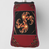 Passionate Drive Golf Covers: Red Swirl Fractal En Golfheadcover (Draai 90)