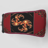 Passionate Drive Golf Covers: Red Swirl Fractal En Golfheadcover (Voorkant)