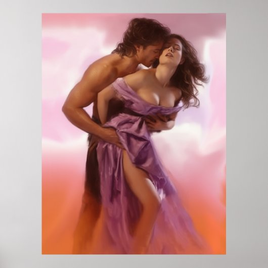 Passionate Embrace in Twilight Poster (Voorkant)