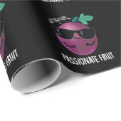 Passionate Fruit Funny Passion Fruit Pun Dark BG Cadeaupapier (Rol Hoek)