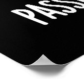 Passionate Fruit Funny Passion Fruit Pun Dark BG Poster (Hoek)