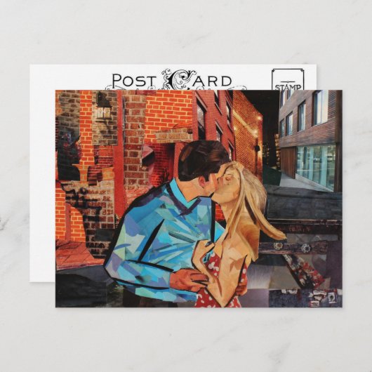 Passionate Kiss Briefkaart (Voorkant / Achterkant)