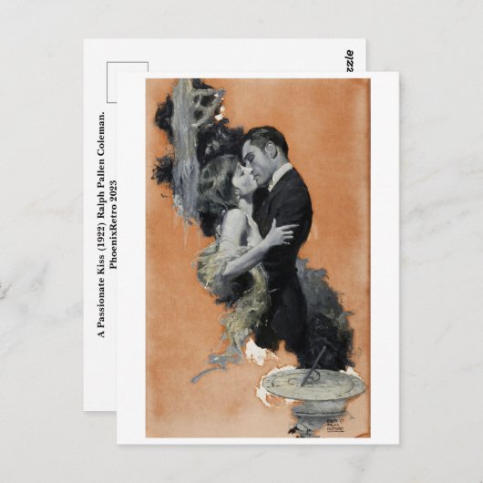 Passionate Kiss Briefkaart (Voorkant / Achterkant)