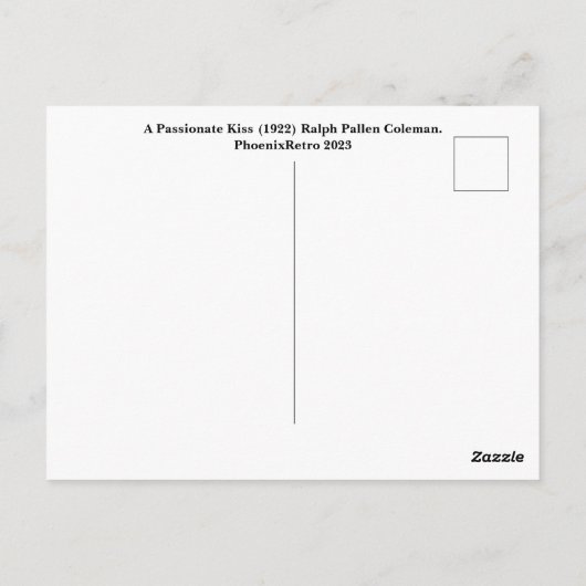 Passionate Kiss Briefkaart (Achterkant)