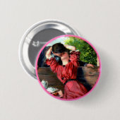 Passionate Lovers Kiss  Valentijn Button (Voorkant /achterkant)