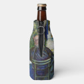 Passionate mensen die in het park spelen, NYC Flesjeskoeler (Fles Achterkant)