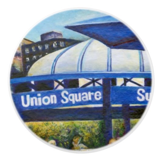 Passionate mensen die in het park spelen, NYC Keramische Knop (Voorkant)