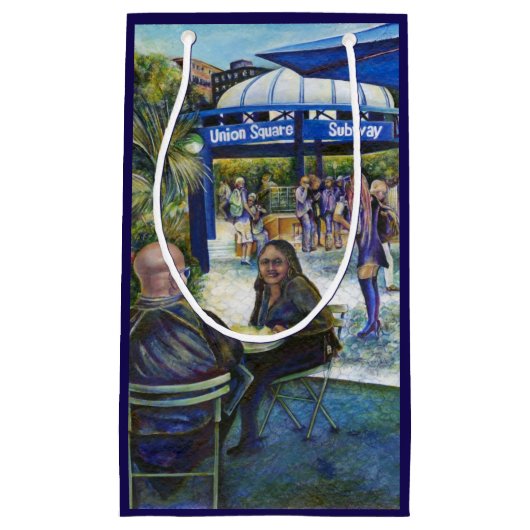 Passionate mensen die in het park spelen, NYC Klein Cadeauzakje (Voorkant)