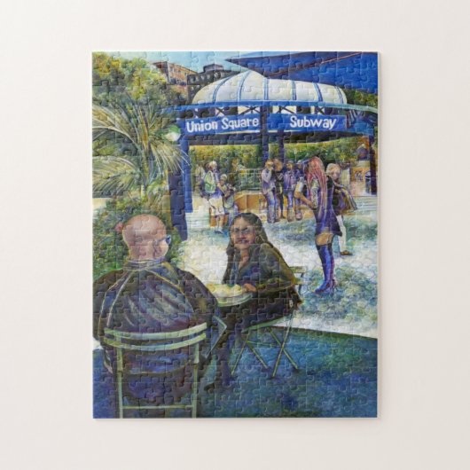 Passionate mensen die in het park spelen, NYC Legpuzzel (Verticaal)