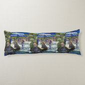 Passionate mensen die in het park spelen, NYC Lichaamskussen (Achterkant)