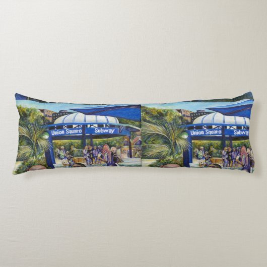 Passionate mensen die in het park spelen, NYC Lichaamskussen (Voorkant)