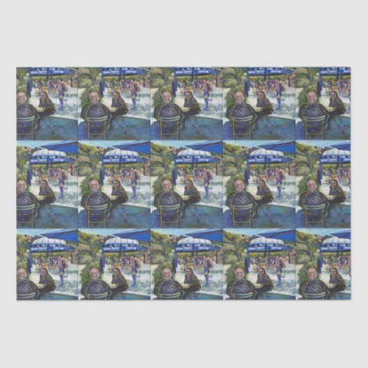 Passionate mensen die in het park spelen, NYC Tissuepapier (Voorkant)