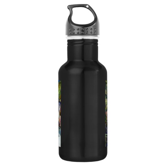 Passionate mensen die in het park spelen, NYC Waterfles (Achterkant)