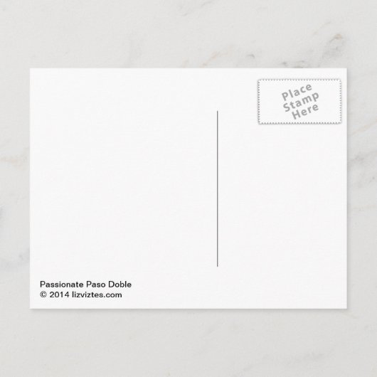 Passionate Paso Doble Briefkaart (Achterkant)