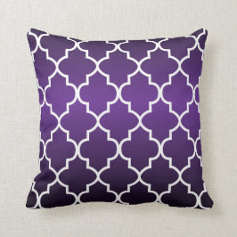 Passionate Plum Paars en White Quatrefoil Kussen