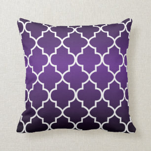 Passionate Plum Paars en White Quatrefoil Kussen
