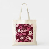 Passionate Red Pink Lips die het zoenen patroon Tote Bag (Achterkant)