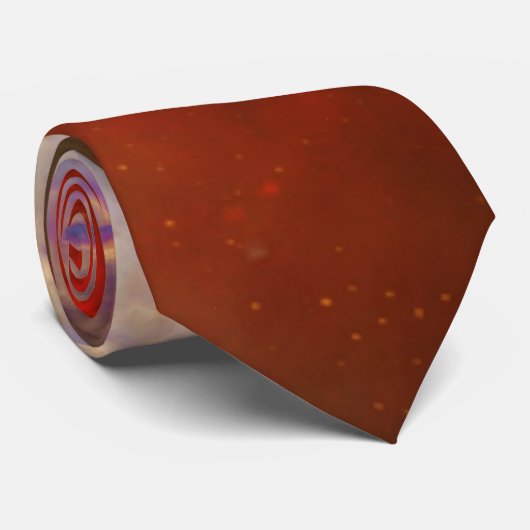 Passionate Red Space Abstract Art Stropdas (Opgerold)
