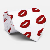 Passionate Red Valentijn Lips Stropdas (Opgerold)