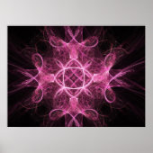 Passionate roze fractal Poster (Voorkant)