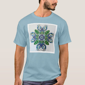 "Passionflower Crest" Mandala door Aaron Brader T-shirt