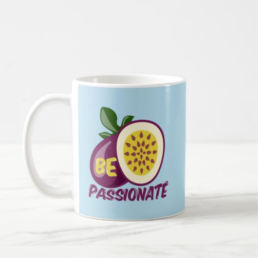 Passionfruit motivatie creatief citaat koffiemok (Links)