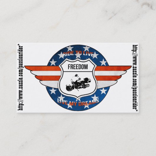 PassionRider-visitekaartjes Visitekaartje (Voorkant)