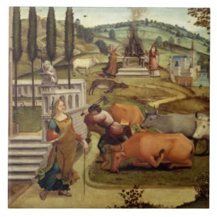 Passions van Pasiphae, echtgenote van King Minos v Tegeltje