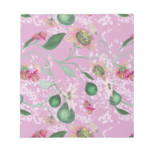 Passionvruchten en wilde bloem in Paars