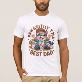 Passitief beste papa geciteerd schattig hond papa t-shirt