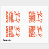 Passive Pissingwedstrijd Rechthoekige Sticker (Vel)
