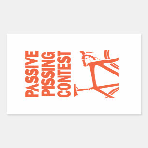 Passive Pissingwedstrijd Rechthoekige Sticker