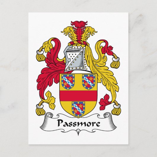 Passmore Family Crest Briefkaart (Voorkant)