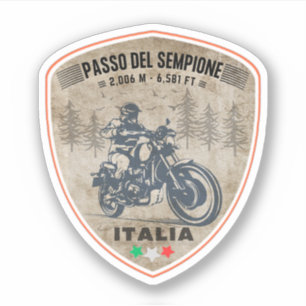 Passo del Sempione italiaanse zwitserse bergen mot Sticker